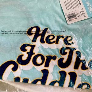 "Here for the cuddles" dog T-shirt powder blue extra large new with tags.